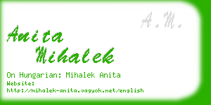 anita mihalek business card